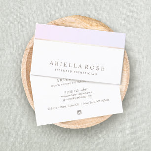 Elegant Day Spa and Salon Pastel Pink Gold Business Card