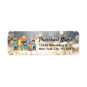 Elegant Daycare Packaging Label Leave a review Return Address Label