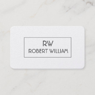 Elegant Deco Style Pixel Minimalist Professional Business Card