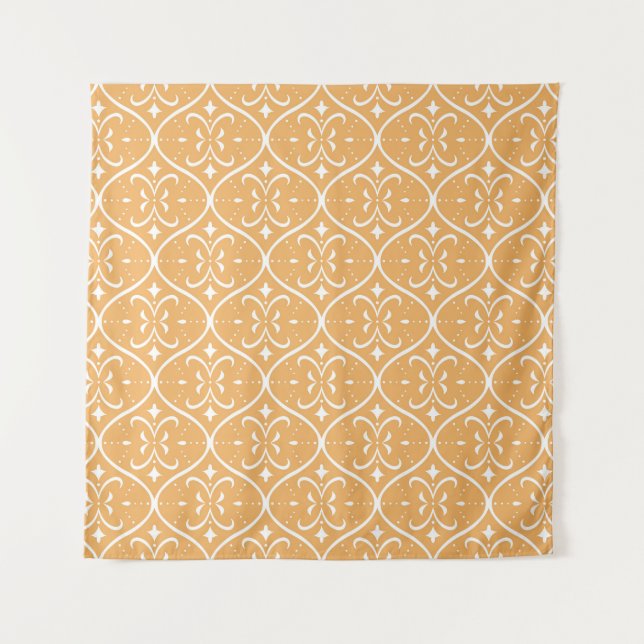 Elegant Decorative Flourish Seamless Pattern. Orie Tapestry (Front)