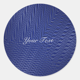 Elegant Decorative Navy Blue Classic Round Sticker