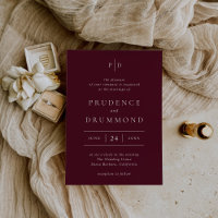 Elegant Deep Burgundy Classic Wedding
