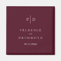 Elegant Deep Burgundy Classic Wedding