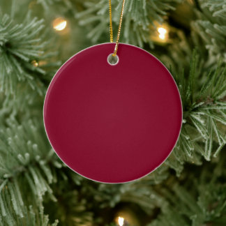 Elegant Deep Burgundy Midnight Ceramic Ornament