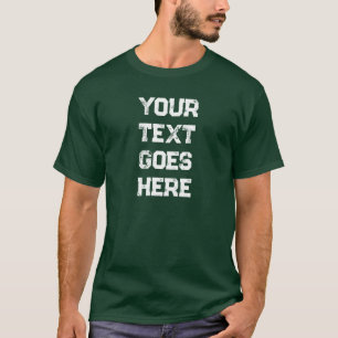 Elegant Deep Forest Green Mens Modern Template T-Shirt
