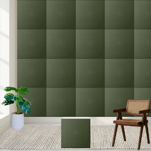 Elegant Deep Olive Green Solid Colour Ceramic T Ceramic Tile