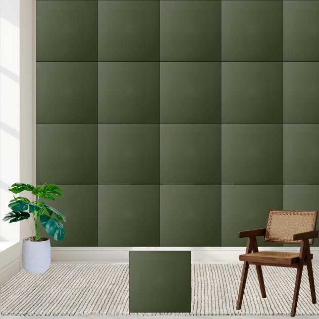 Elegant Deep Olive Green Solid Colour Ceramic T Ceramic Tile (Elegant Deep Olive Green Solid Color Ceramic Tile)