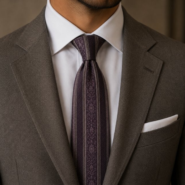 Elegant Deep Plum Vintage Luxury  Tie (Creator Uploaded)