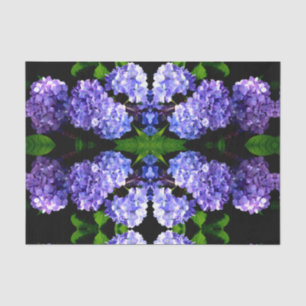 Elegant deep purple florals periwinkle hydrangeas tissue paper