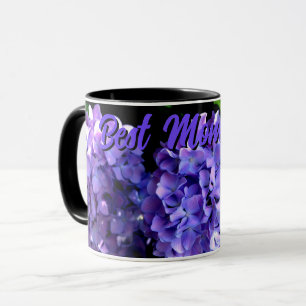 Elegant deep purple flower hydrangea Best Mum Ever Mug