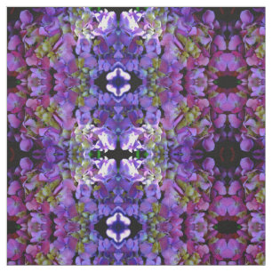 Elegant deep purple pink magenta hydrangeas floral fabric