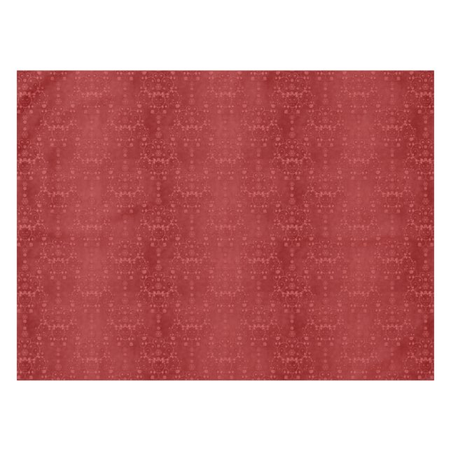Elegant Deep Red Damask Pattern Tablecloth (Front (Horizontal))