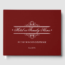 Elegant Deep Red  Personalised Hotel Or Family