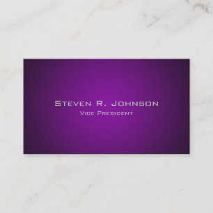 Elegant Deep Violet Ombre Custom Business Cards