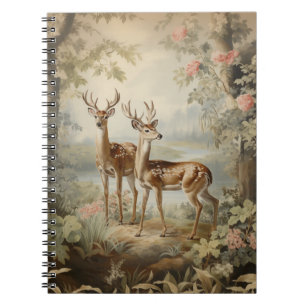 Elegant Deer Antique Woodland Wildlife Notebook