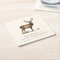 Elegant Deer Hunting Stag Adult Birthday Party