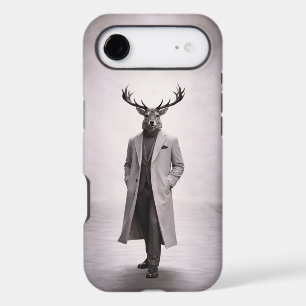 Elegant Deer in Tailored Coat Portrait