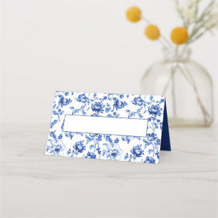 Elegant delftware Floral vintage style Border Name Place Card