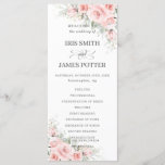 Elegant Delicate Blush PInk Floral Wedding Program<br><div class="desc">Designed to co-ordinate with our Blossoms wedding collection, this elegant wedding program features a beautiful delicate watercolor blush pink roses and dainty greenery foliage. Personalise it with your wedding details easily and quickly, simply press the customise it button to further re-arrange and format the style and placement of the text....</div>