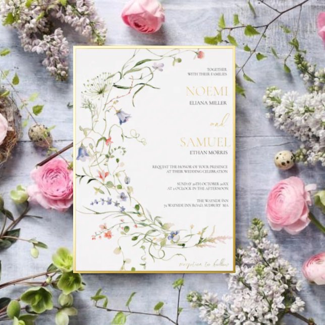 Elegant Delicate Watercolor Wildflower Wedding  (Creator Uploaded)
