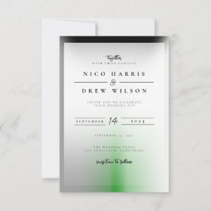 Elegant Demiromantic Pride Wedding Invitation