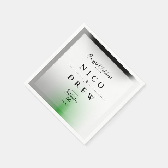 Elegant Demiromantic Pride Wedding  Napkin (Corner)
