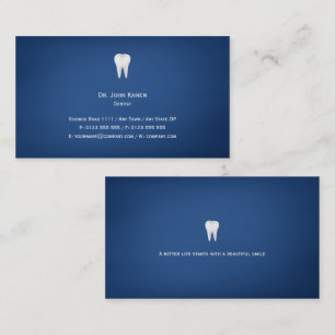 Elegant Dental   Blue Business Card