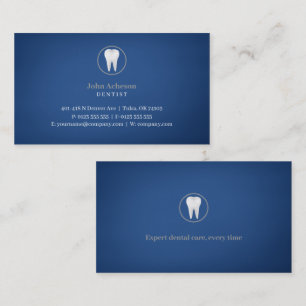 Elegant Dental Blue Business Card