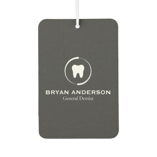 Elegant Dental Logo Car Air Freshener (Front)