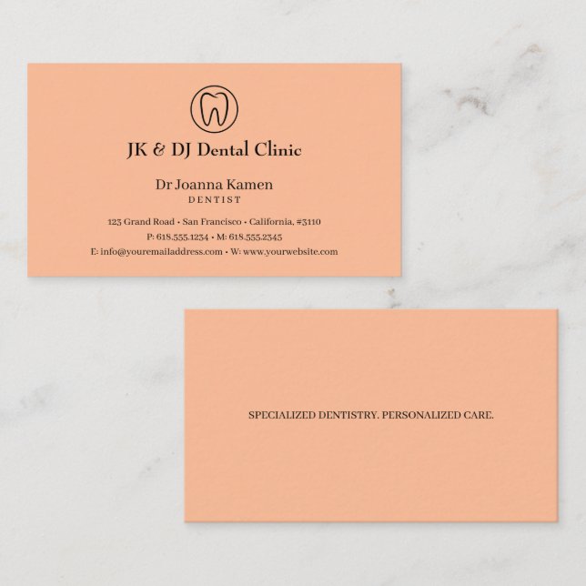 Elegant Dentist Business Card (Front/Back)