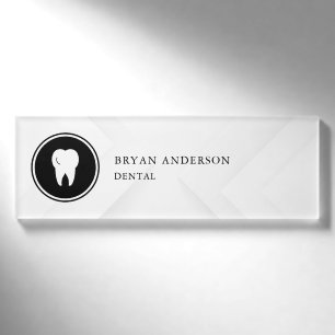 Elegant Dentist Dental Assistant Magnetic Name Tag