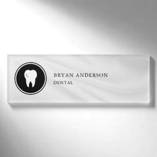 Elegant Dentist Dental Assistant Magnetic Name Tag