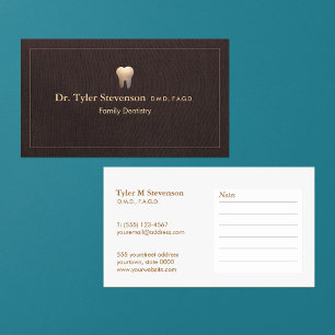 Elegant Dentist Tooth Logo Office Appointment Card
