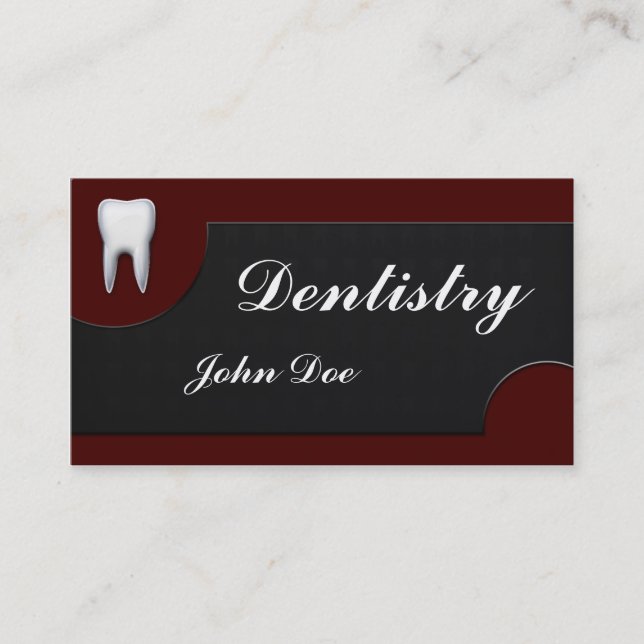Elegant dentistry dentist dental business card (Front)