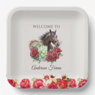 Elegant Derby Party Paper Plate
