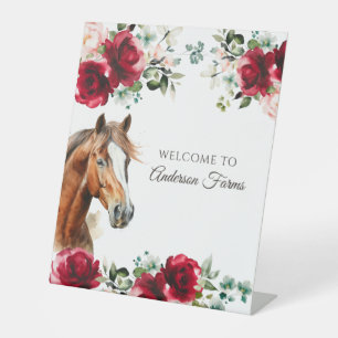 Elegant Derby Party  Pedestal Sign