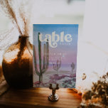 Elegant Desert | Cactus Green Personalised Wedding Table Number<br><div class="desc">Table numbers enhance the look of your tablescape and put the finishing touch on your special day. Personalised text printing of the names or numbers of your tables. Double-sided printing is included in the price. Add your custom wording to this design by using the "Edit this design template" boxes on...</div>