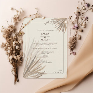 Elegant Desert Palms Wedding Invitation