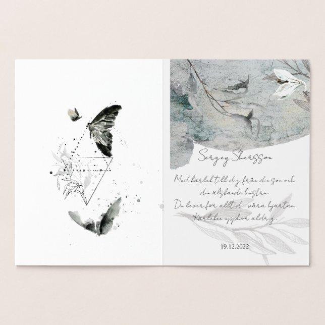 elegant design and timeless typograph foil card (Inside)