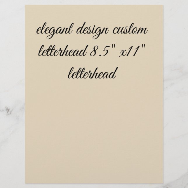 elegant design custom letterhead 8.5"x11" (Front)