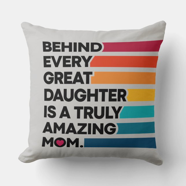 Elegant Design Expression Text for Mothers Day Cushion (Front)