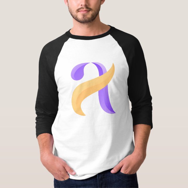 Elegant design, letter “A”, design number 4. T-Shirt (Front)