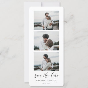 Elegant design Photo strip Save the date Announcement