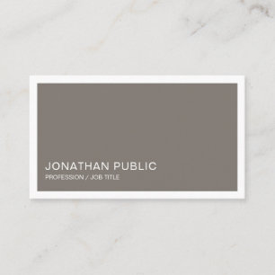 Elegant Design Smart Plain Trendy Brown Luxury Business Card