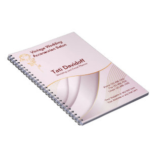 Elegant design Soft colours Pink Gold Notebook