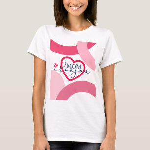 Elegant design Text Mum I Love You With Heart  T-Shirt