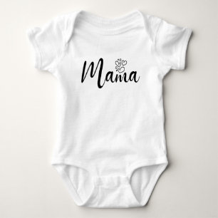 Elegant design Text Mum Typography Baby Bodysuit