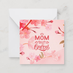 Elegant Design Typography Mum You Are The Queen  Card