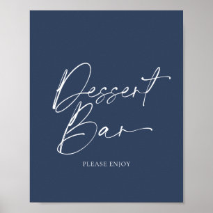 Elegant "Dessert Bar" Paper Poster