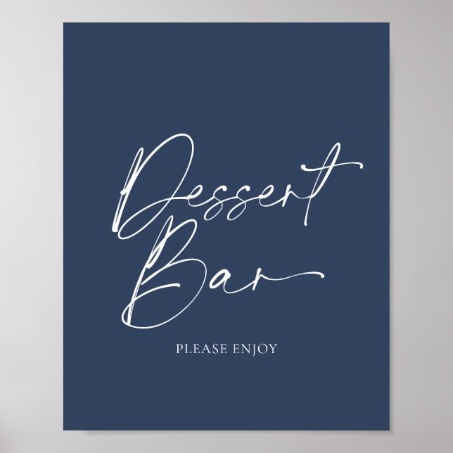 Elegant "Dessert Bar" Paper Poster (Front)
